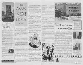 Better Homes & Gardens September 1937 Magazine Article: THE MAN NEXT DOOR
