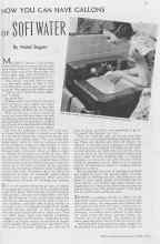 Better Homes & Gardens October 1937 Magazine Article: NOW YOU CAN HAVE GALLONS OF SOFT WATER