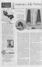 Better Homes & Gardens October 1937 Magazine Article: YOURS FOR A Jolly Kitchen