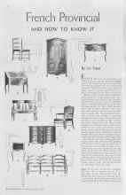Better Homes & Gardens October 1937 Magazine Article: French Provincial AND HOW TO KNOW IT