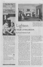 Better Homes & Gardens October 1937 Magazine Article: Lighten YOUR LIVING-ROOM