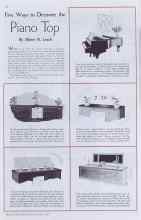 Better Homes & Gardens October 1937 Magazine Article: Five Ways to Decorate the Piano Top