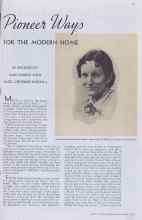 Better Homes & Gardens October 1937 Magazine Article: Pioneer Ways FOR THE MODERN HOME
