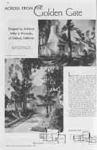 Better Homes & Gardens October 1937 Magazine Article: ACROSS FROM THE Golden Gate