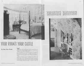 Better Homes & Gardens October 1937 Magazine Article: YOUR ROOM'S YOUR CASTLE