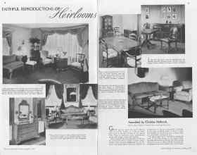 Better Homes & Gardens October 1937 Magazine Article: FAITHFUL REPRODUCTIONS OF Heirlooms