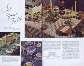 Better Homes & Gardens October 1937 Magazine Article: Set Your Table