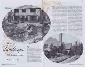 Better Homes & Gardens October 1937 Magazine Article: HOW TO Landscape THE ENGLISH HOME