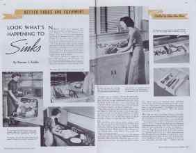 Better Homes & Gardens October 1937 Magazine Article: LOOK WHAT'S HAPPENING TO Sinks