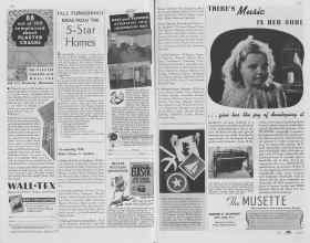 Better Homes & Gardens October 1937 Magazine Article: FALL FURNISHINGS IDEAS FROM THE 5-Star Homes
