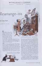 Better Homes & Gardens November 1937 Magazine Article: Rearrange-itis