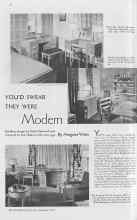 Better Homes & Gardens November 1937 Magazine Article: YOU'D SWEAR THEY WERE Modern