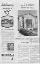 Better Homes & Gardens November 1937 Magazine Article: THE Question BEFORE THE HOUSE