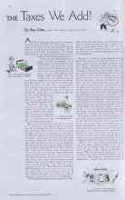 Better Homes & Gardens November 1937 Magazine Article: THE Taxes We Add!