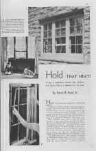 Better Homes & Gardens November 1937 Magazine Article: Hold THAT HEAT!
