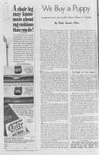 Better Homes & Gardens November 1937 Magazine Article: We Buy a Puppy
