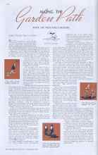 Better Homes & Gardens November 1937 Magazine Article: ALONG THE Garden Path