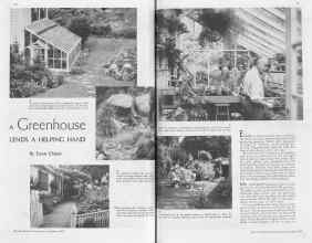 Better Homes & Gardens November 1937 Magazine Article: A Greenhouse LENDS A HELPING HAND