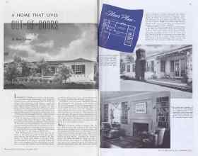 Better Homes & Gardens November 1937 Magazine Article: A HOME THAT LIVES OUT-OF-DOORS