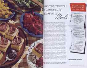 Better Homes & Gardens November 1937 Magazine Article: HERE'S YOUR TICKET TO THANKSGIVING AND 