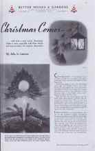 Better Homes & Gardens December 1937 Magazine Article: Christmas Comes