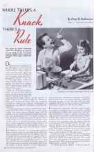 Better Homes & Gardens from 1937 | WHERE THERE'S A Knack THERE'S A Rule