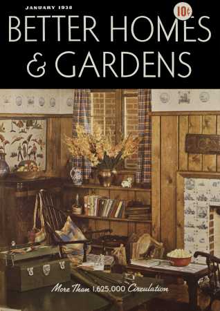 Better Homes & Gardens January 1938 Magazine Cover