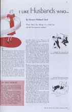 Better Homes & Gardens January 1938 Magazine Article: I LIKE Husbands WHO