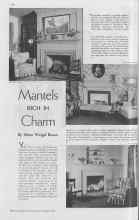 Better Homes & Gardens January 1938 Magazine Article: Mantels RICH IN Charm