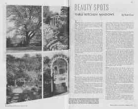 Better Homes & Gardens January 1938 Magazine Article: BEAUTY SPOTS THRU KITCHEN WINDOWS