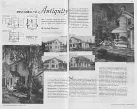 Better Homes & Gardens January 1938 Magazine Article: RESTORED TO Antiquity
