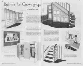 Better Homes & Gardens January 1938 Magazine Article: Built-ins for Growing-ups