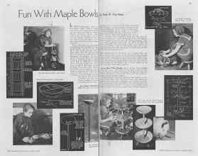 Better Homes & Gardens January 1938 Magazine Article: Fun With Maple Bowls