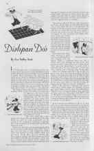 Better Homes & Gardens March 1938 Magazine Article: Dishpan Do's