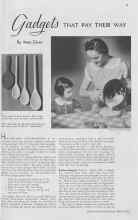 Better Homes & Gardens March 1938 Magazine Article: Gadgets THAT PAY THEIR WAY