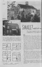 Better Homes & Gardens March 1938 Magazine Article: SMALL? NOT AT ALL