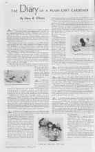 Better Homes & Gardens March 1938 Magazine Article: THE Diary OF A PLAIN DIRT GARDENER