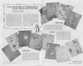 Better Homes & Gardens March 1938 Magazine Article: YOUR 1938 WALL-COVERINGS
