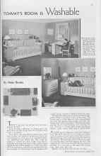 Better Homes & Gardens April 1938 Magazine Article: TOMMY'S ROOM IS Washable