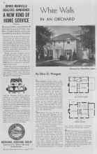 Better Homes & Gardens April 1938 Magazine Article: White Walls IN AN ORCHARD