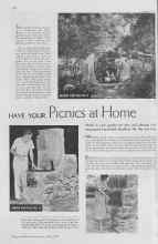 Better Homes & Gardens April 1938 Magazine Article: HAVE YOUR Picnics at Home