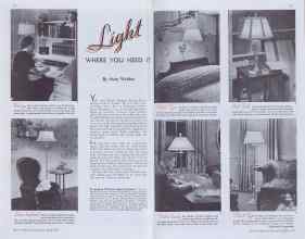 Better Homes & Gardens April 1938 Magazine Article: Light WHERE YOU NEED IT
