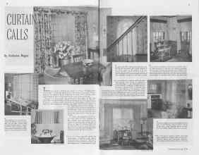 Better Homes & Gardens April 1938 Magazine Article: CURTAIN CALLS