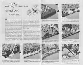 Better Homes & Gardens April 1938 Magazine Article: HOW TO Tie YOUR BEDS TO YOUR LAWN