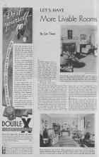 Better Homes & Gardens May 1938 Magazine Article: LET'S HAVE More Livable Rooms