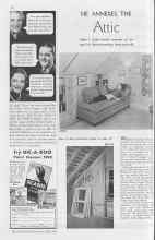 Better Homes & Gardens May 1938 Magazine Article: HE ANNEXES THE Attic