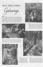Better Homes & Gardens June 1938 Magazine Article: VIEWS THRU GARDEN Gateways