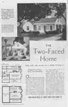 Better Homes & Gardens June 1938 Magazine Article: THE Two-Faced Home