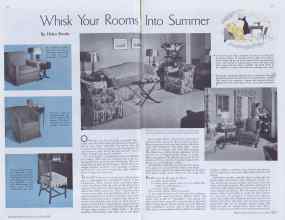 Better Homes & Gardens June 1938 Magazine Article: Whisk Your Rooms Into Summer