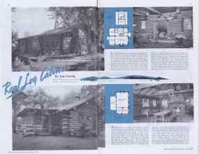 Better Homes & Gardens June 1938 Magazine Article: Real Log Cabins
